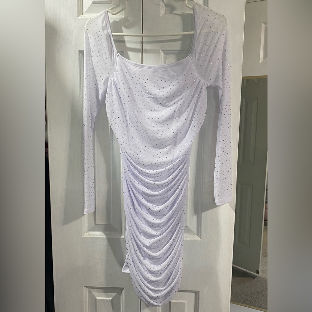 Long sleeve body con dress